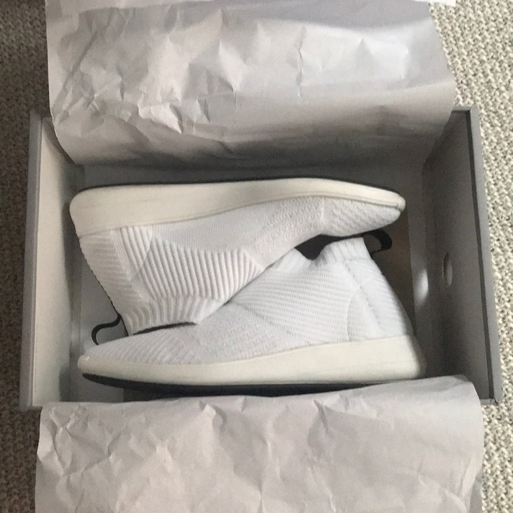 Com + Sense white sneakers